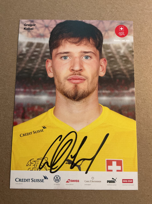 Gregor Kobel, Switzerland 🇨🇭FIFA World Cup 2022  hand signed