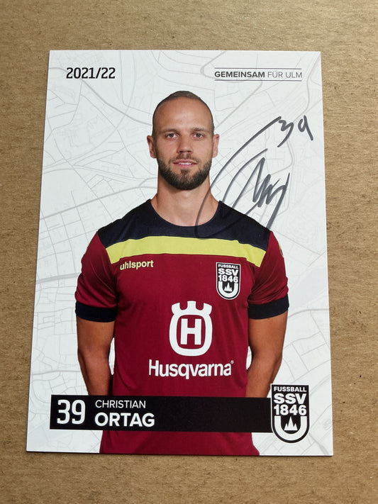 Christian Ortag, Germany 🇩🇪 SSV Ulm 1846 2021/22 hand signed