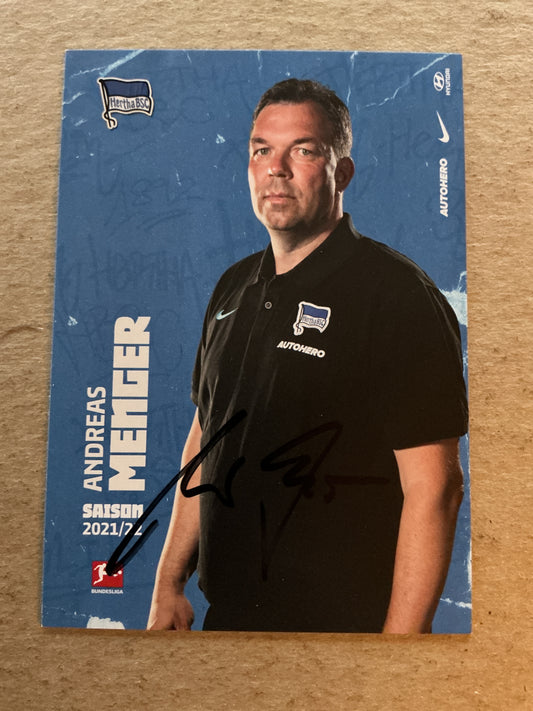 Andreas Menger, Germany 🇩🇪 Hertha BSC Berlin 2021/22 hand signed