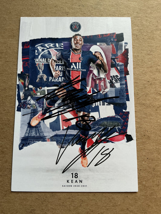 Moise Kean, Italy 🇮🇹 Paris Saint-Germain 2020/21 hand signed