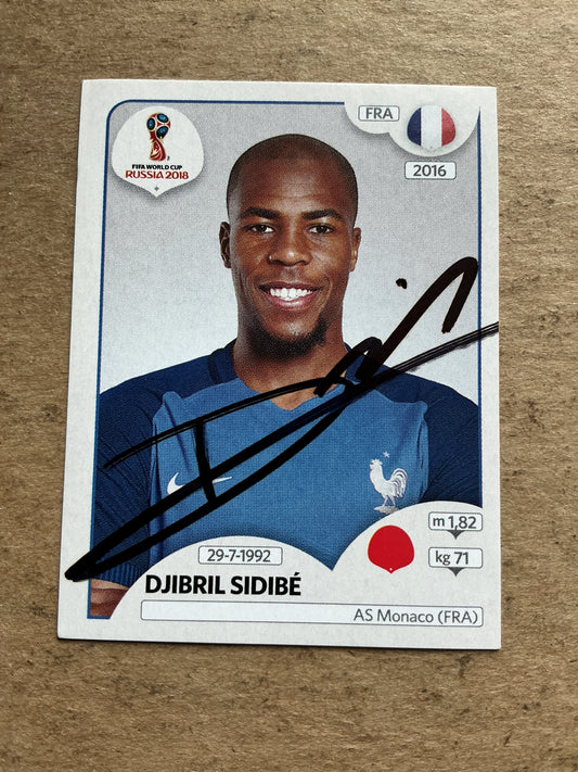 Djibril Sidibé, France 🇫🇷 FIFA World Cup 2018 Panini hand signed