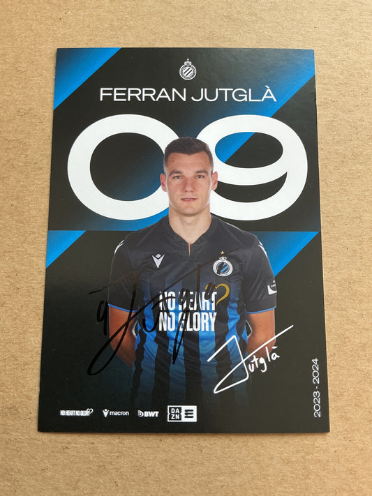 Ferran Jutglà, Spain 🇪🇸 Club Brugge 2023/24 hand signed