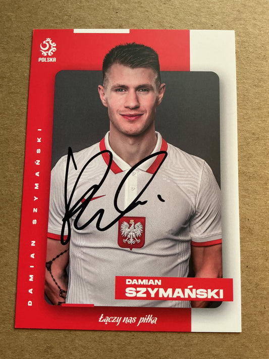 Damian Szymanski, Poland 🇵🇱 UEFA Euro Cup 2020 hand signed