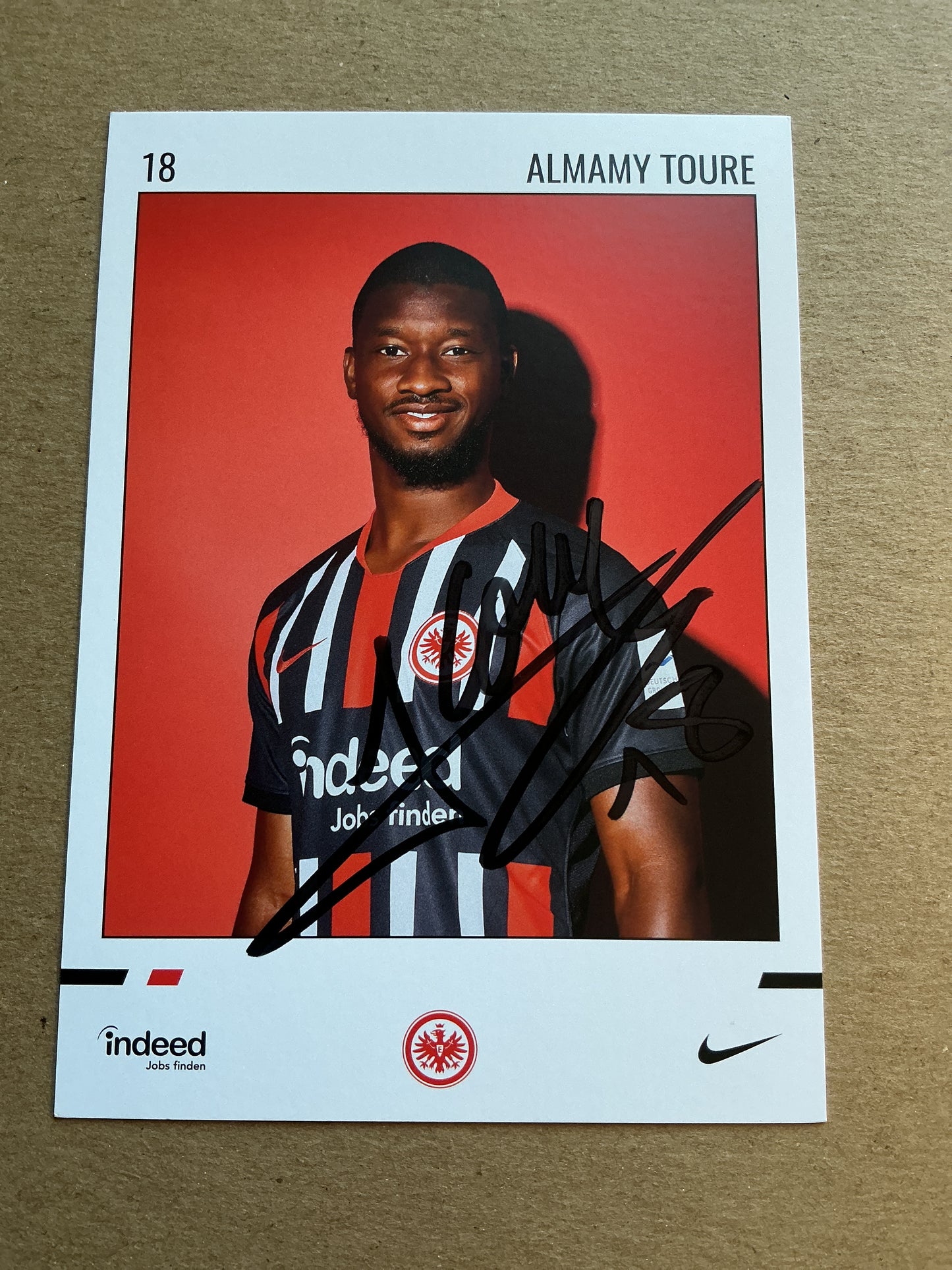 Almamy Toure, France 🇫🇷 Eintracht Frankfurt 2019/20 hand signed