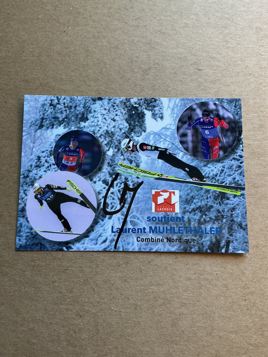 Laurent Muhlethaler, France 🇫🇷 Nordic Combined Winter Sports 2024/25 hand signed