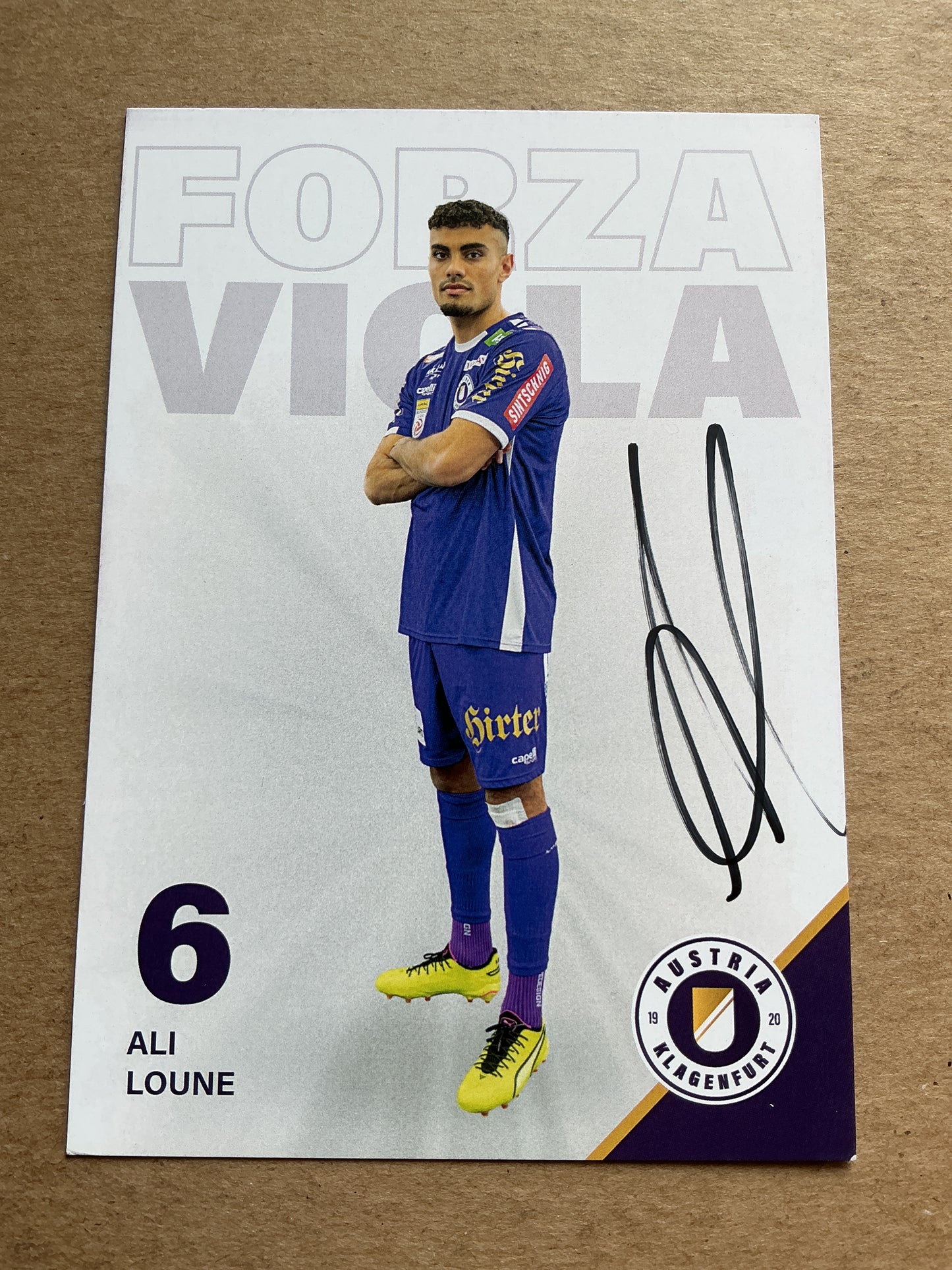 Ali Loune, Morocco 🇲🇦 Austria Klagenfurt 2023/24 hand signed