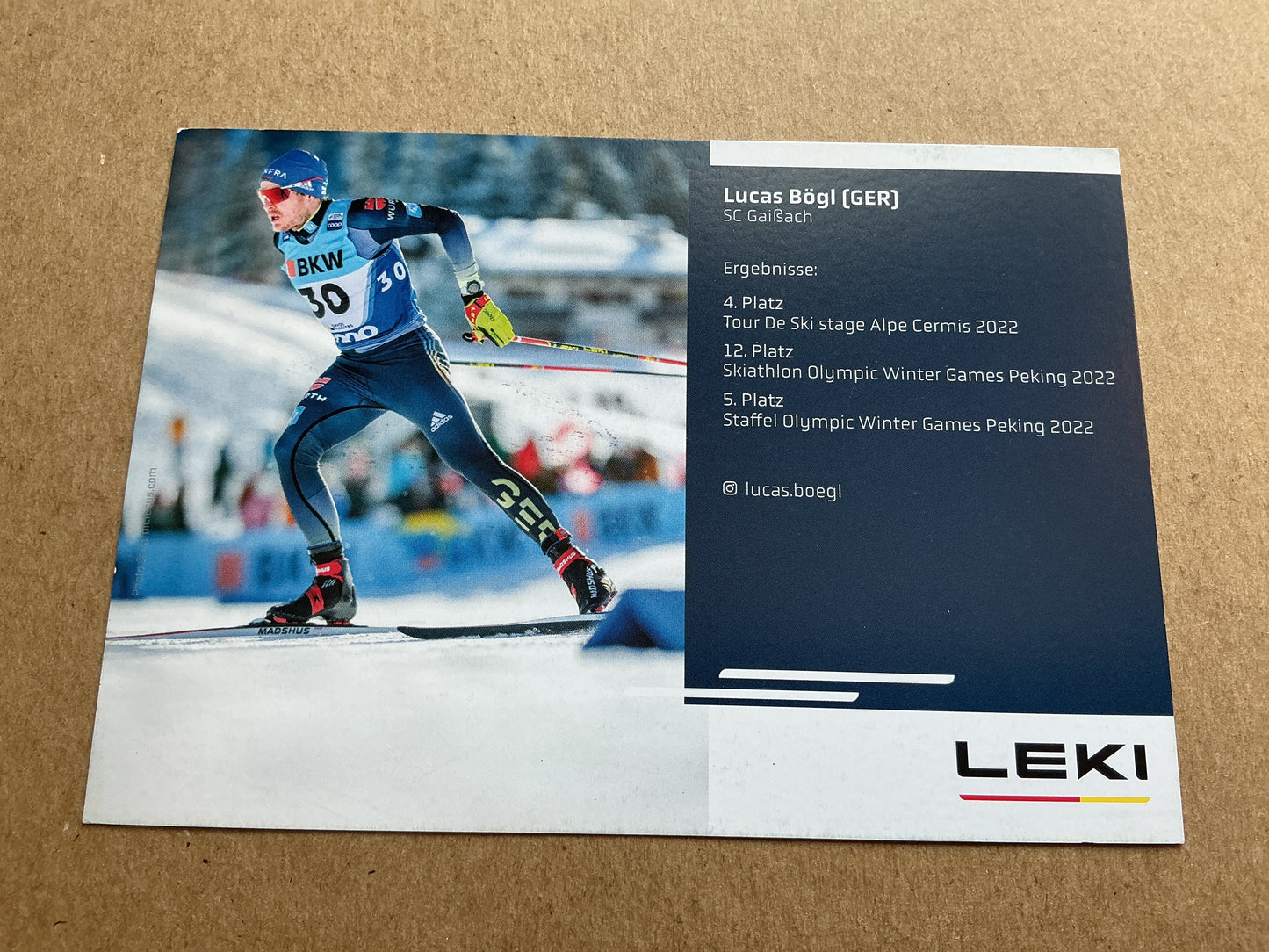 Lucas Bögl, Germany 🇩🇪 Cross Country 2024/25 hand signed