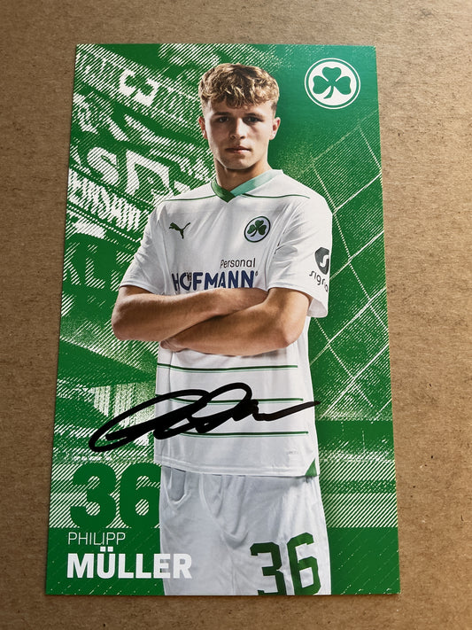 Philipp Müller, Germany 🇩🇪 SpVgg Greuther Fürth 2023/24 hand signed