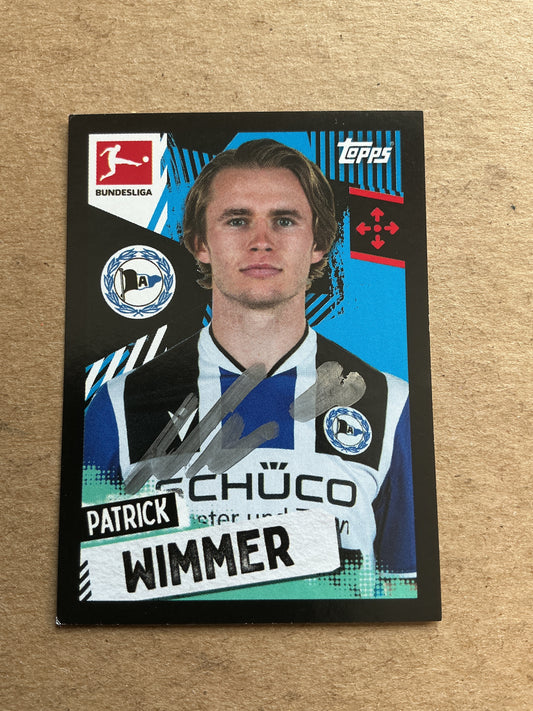Patrick Wimmer, Austria 🇦🇹 Arminia Bielefeld 2021/22 Topps hand signed