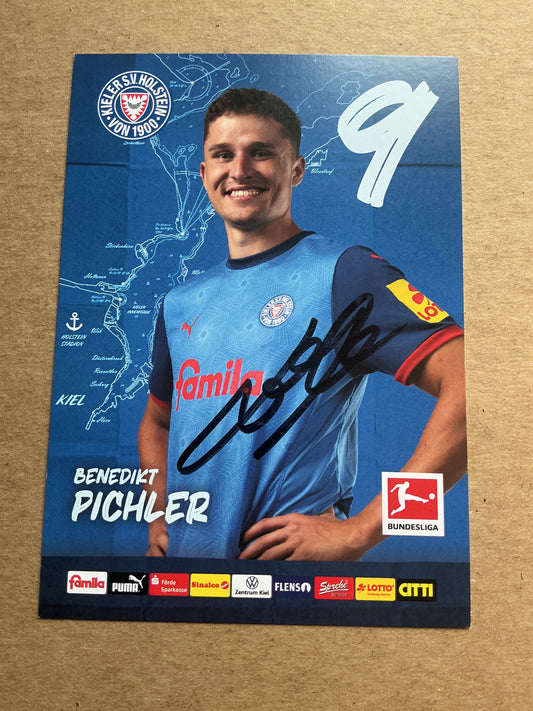 Benedikt Pichler, Austria 🇦🇹 Holstein Kiel 2024/25 hand signed