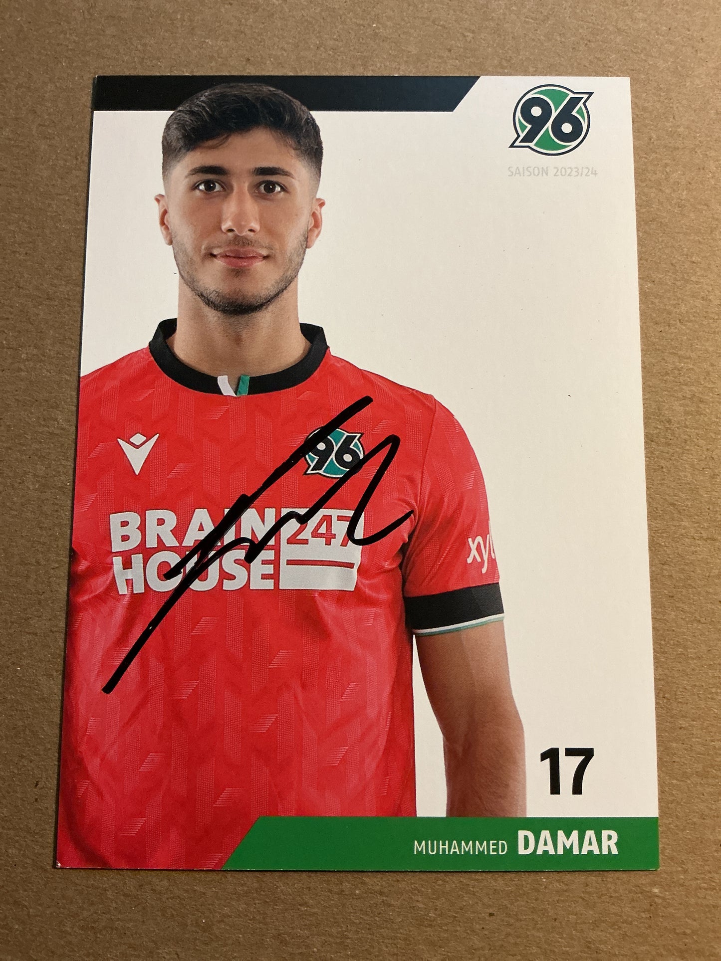Muhammed Damar, Germany 🇩🇪 Hannover 96 2023/24 hand signed