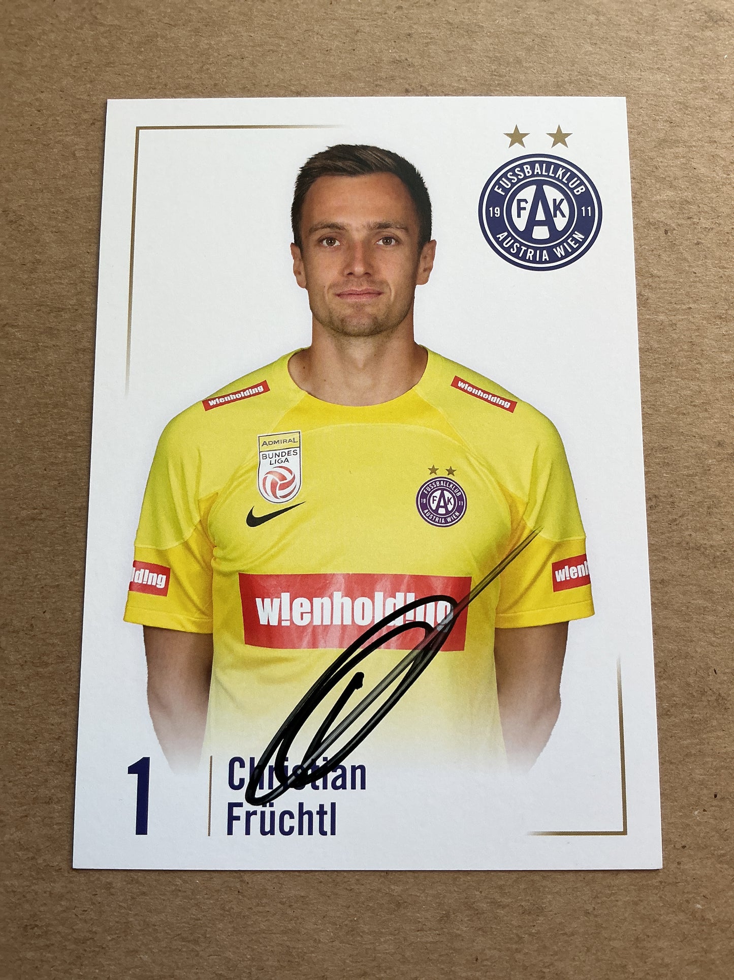 Christian Früchtl, Germany 🇩🇪 Austria Wien 2022/23 hand signed