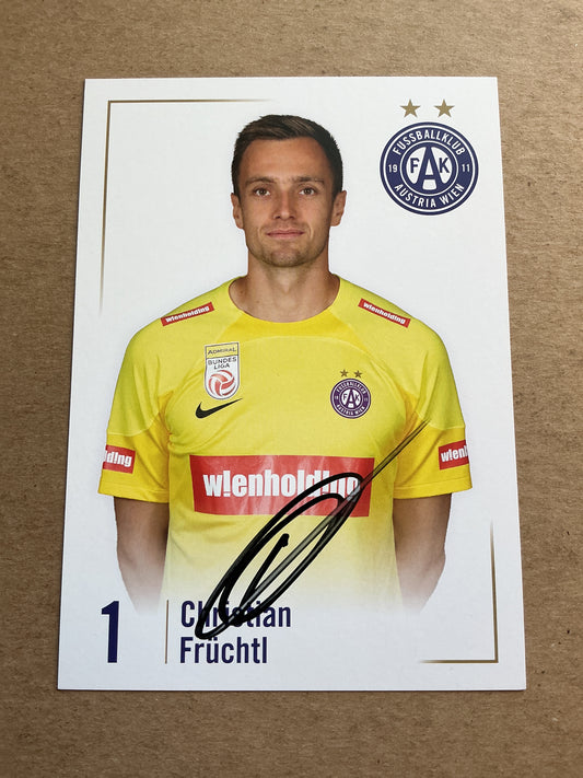 Christian Früchtl, Germany 🇩🇪 Austria Wien 2022/23 hand signed