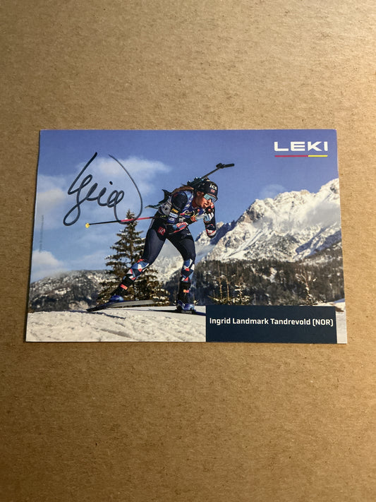 Ingrid Landmark Tandrevold, Norway 🇳🇴 Biathlon Winter Sports 2024/25 hand signed