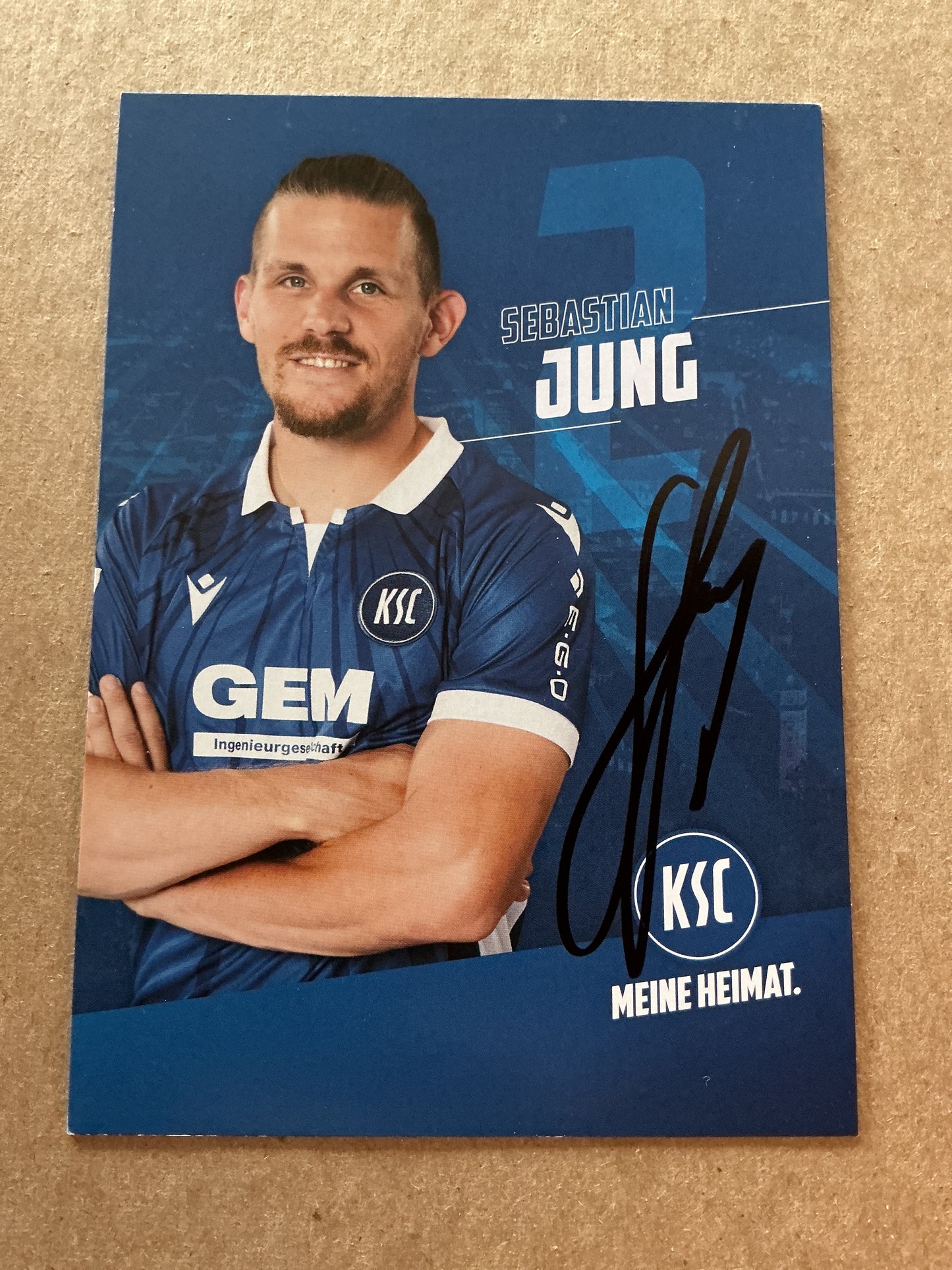 Sebastian Jung, Germany 🇩🇪 Karlsruher SC 2021/22 hand signed