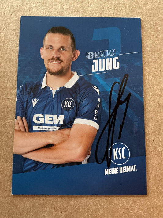Sebastian Jung, Germany 🇩🇪 Karlsruher SC 2021/22 hand signed