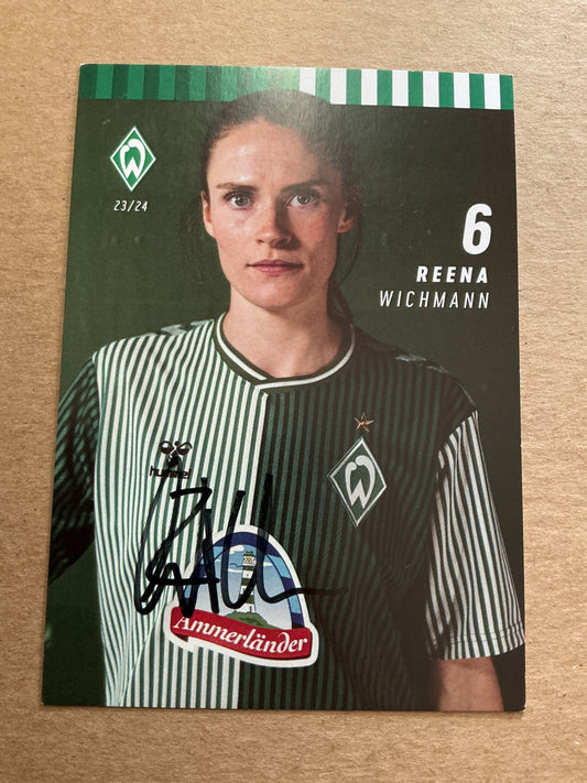 Reena Wichmann, Germany 🇩🇪 SV Werder Bremen 2023/24 hand signed