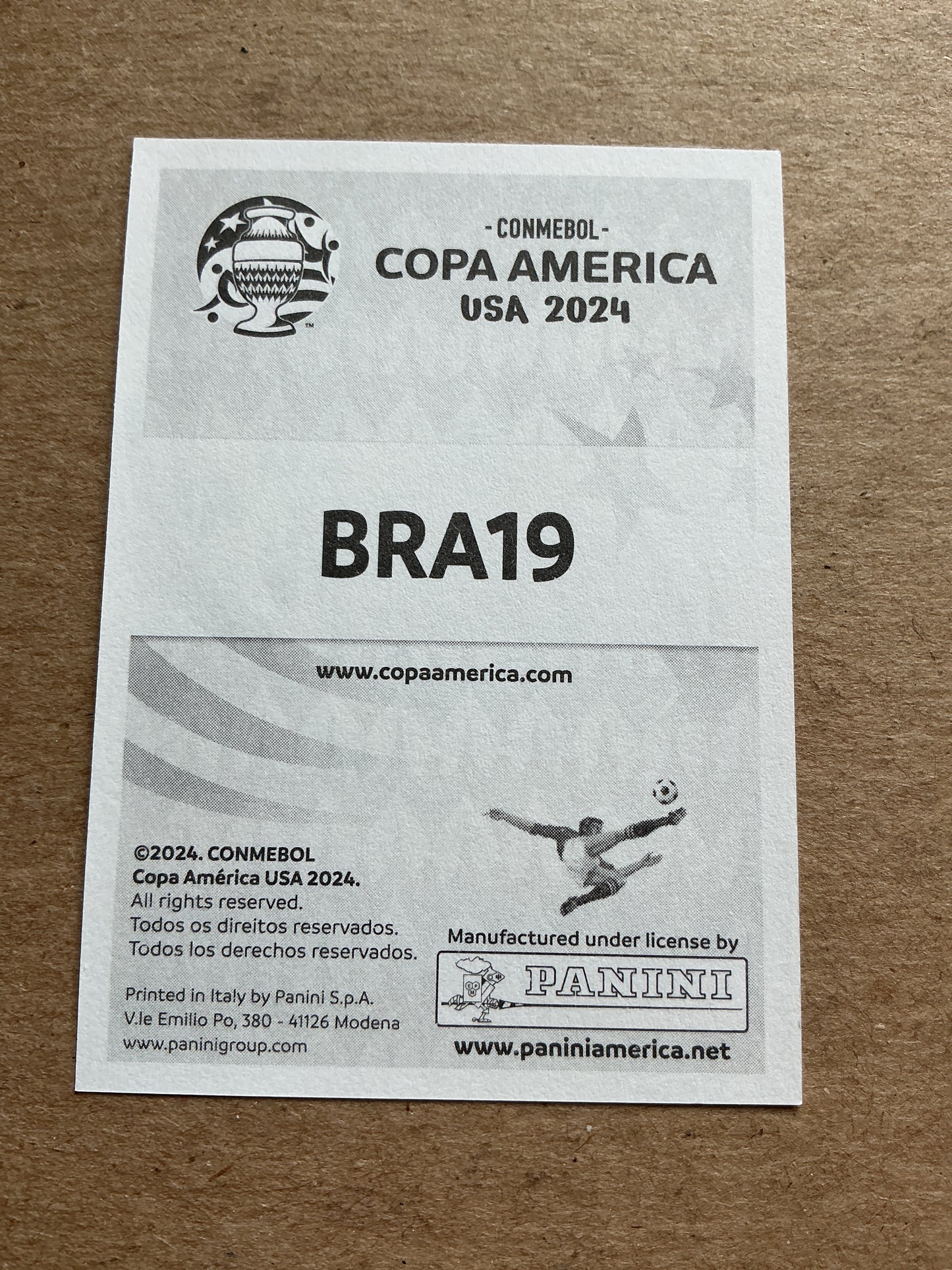 Raphinha, Brazil 🇧🇷 Copa America 2024 Panini hand signed