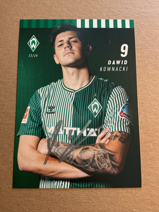 Dawid Kownacki, Poland 🇵🇱 SV Werder Bremen 2023/24 hand signed