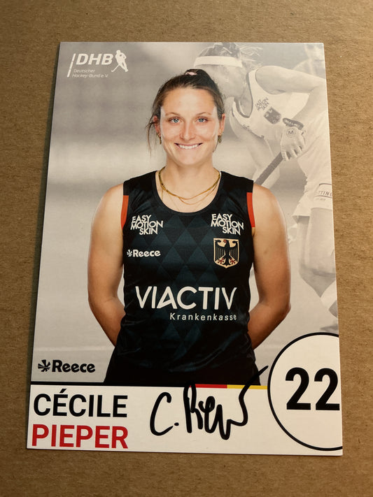 Cecilie Pieper, Germany 🇩🇪 Field Hockey Summer Olympics 2024 hand signed