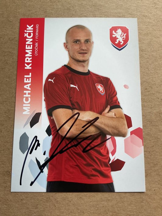 Michael Krmenčík, Czech Republic 🇨🇿 UEFA Euro Cup 2020 hand signed