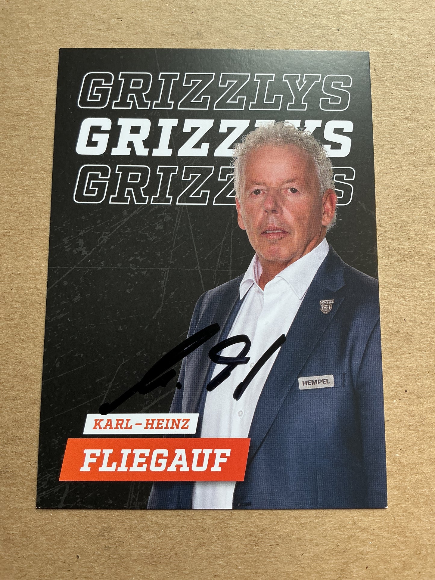 Karl-Heinz Fliegauf, Germany 🇩🇪 Grizzlys Wolfsburg 2024/25 hand signed
