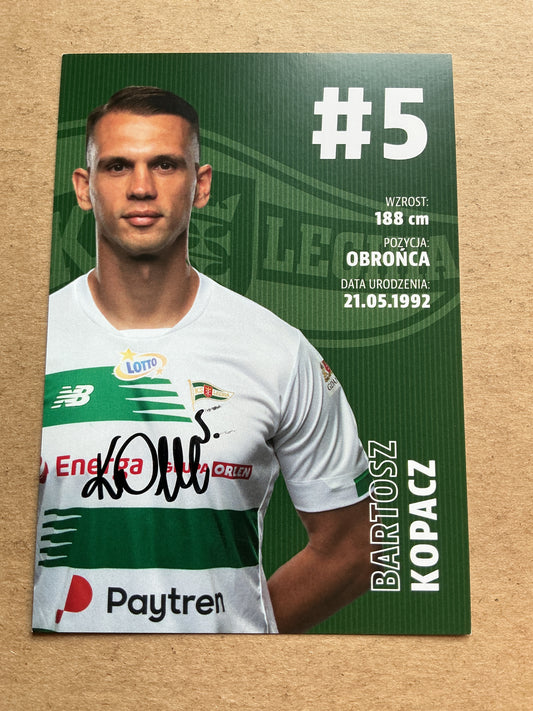 Bartosz Kopacz, Poland 🇵🇱 Lechia Gdansk 2020/21 hand signed