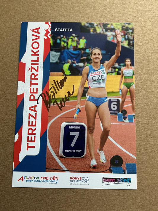 Tereza Petrzilkova, Czech Republic 🇨🇿 Athletics Summer Olympics 2024 hand signed