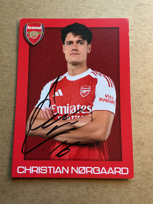 Christian Nørgaard, Denmark 🇩🇰 Arsenal FC 2025/26 hand signed