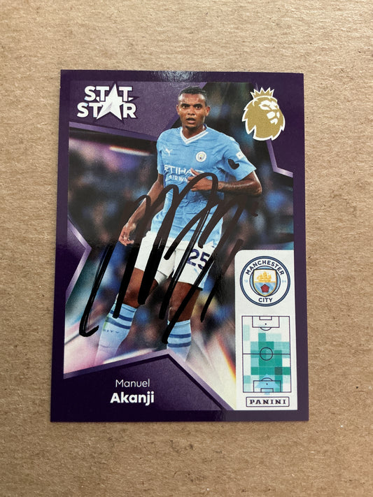 Manuel Akanji, Switzerland 🇨🇭 Manchester City 2024 Panini hand signed