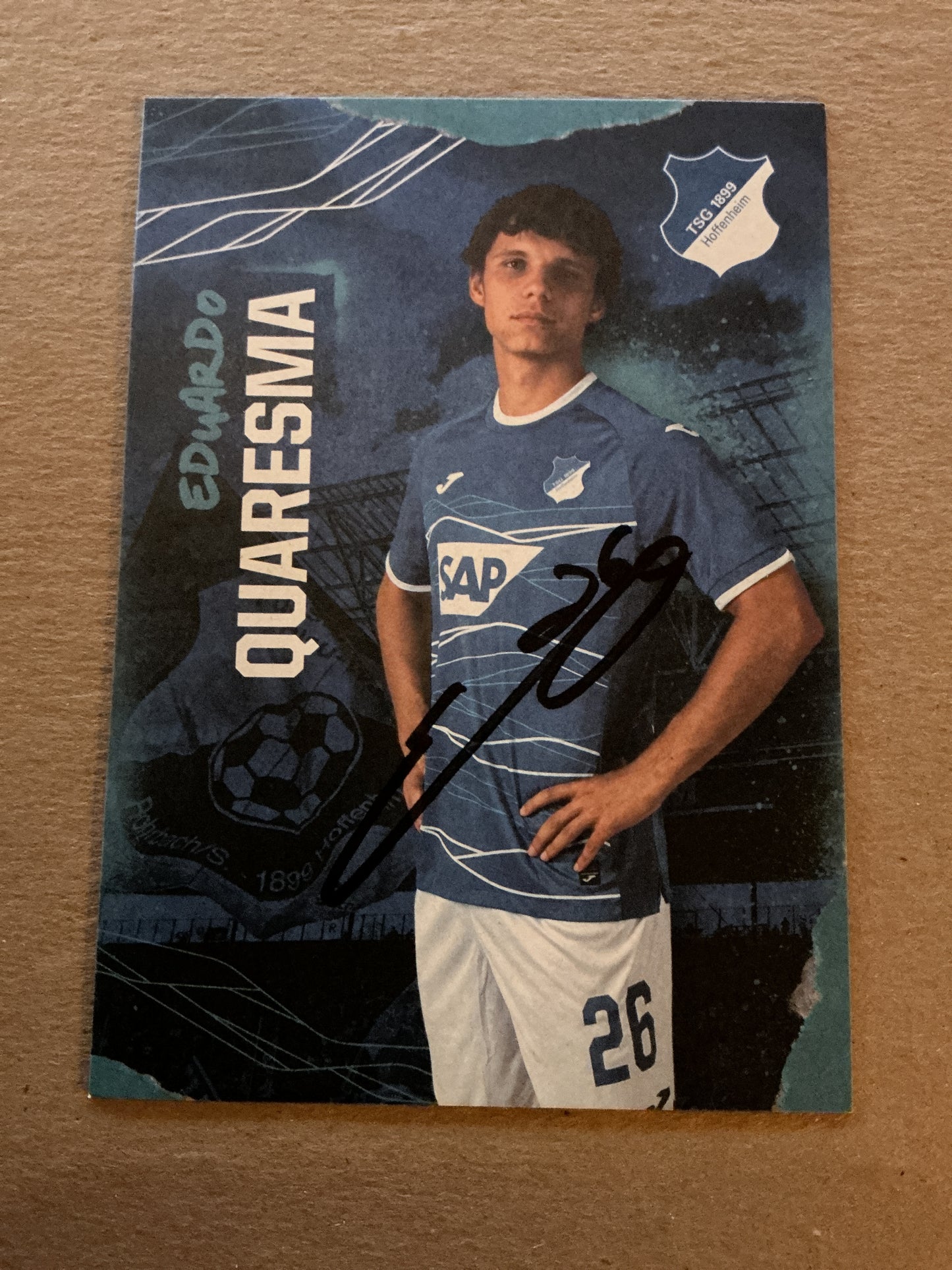 Eduardo Quaresma, Portugal 🇵🇹 TSG 1899 Hoffenheim 2022/23 hand signed