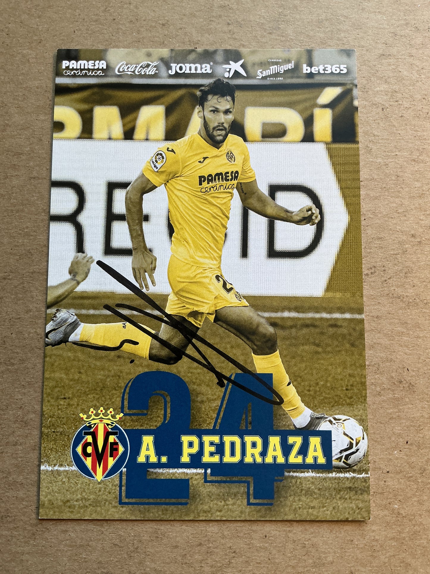 Alfonso Pedraza, Spain 🇪🇸 Villarreal CF 2020/21 hand signed