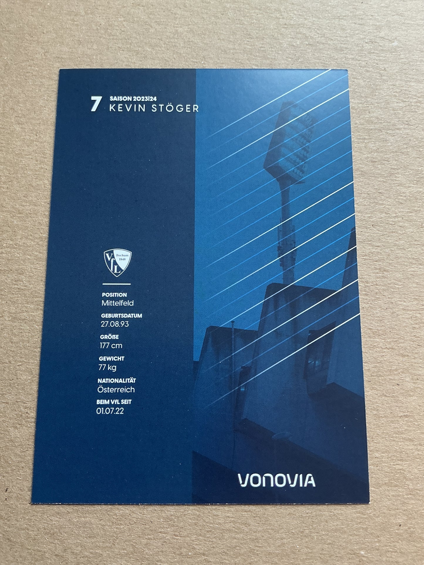 Kevin Stöger, Austria 🇦🇹 VfL Bochum 2023/24 hand signed