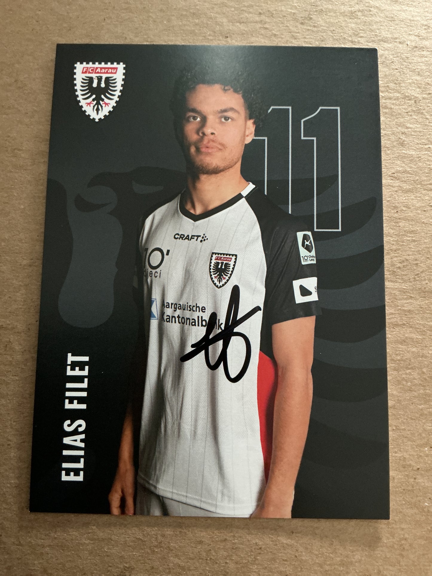 Elias Filet, France 🇫🇷 FC Aarau 2024/25 hand signed