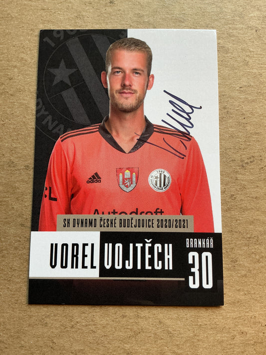 Vorel Vojtěch, Czech Republic 🇨🇿 SK Dynamo České Budějovice 2020/21 hand signed
