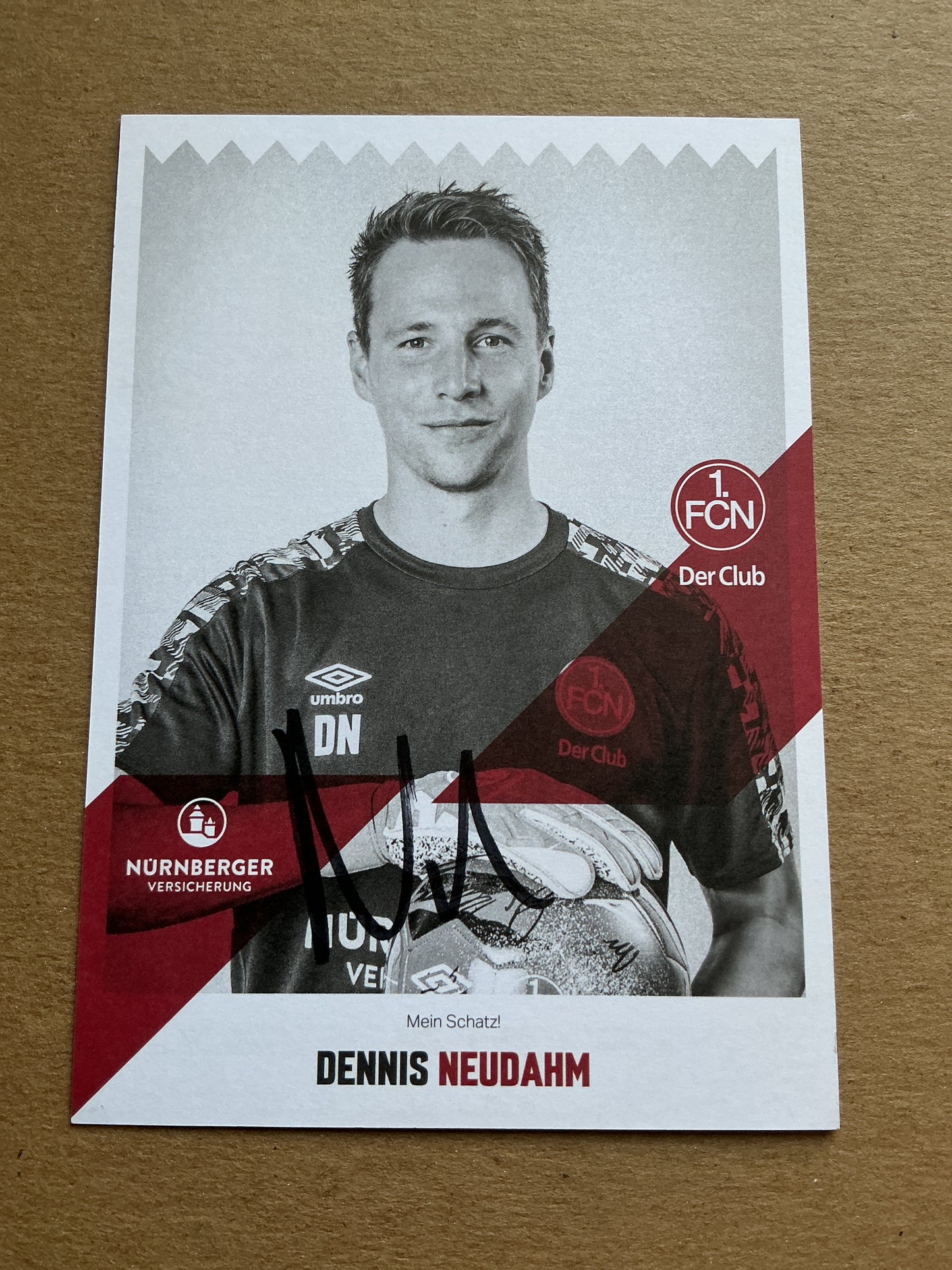 Dennis Neudahm, Germany 🇩🇪 1.FC Nürnberg 2020/21 hand signed