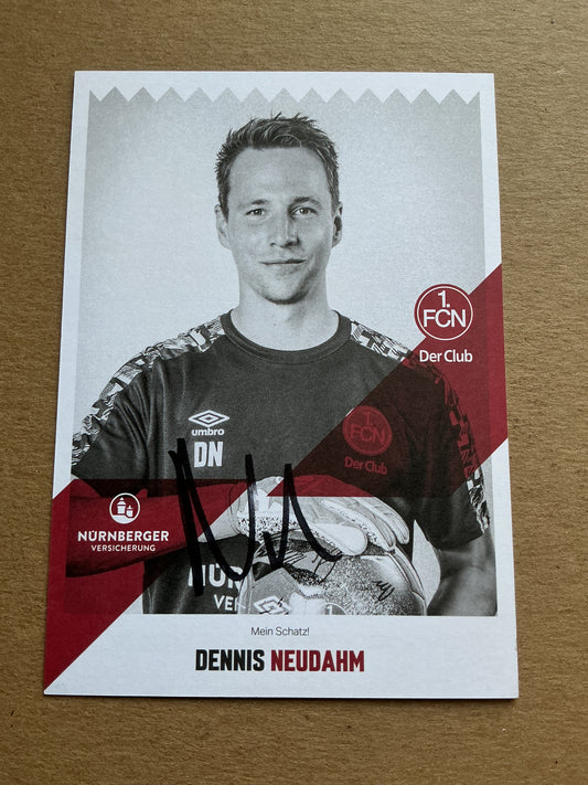Dennis Neudahm, Germany 🇩🇪 1.FC Nürnberg 2020/21 hand signed
