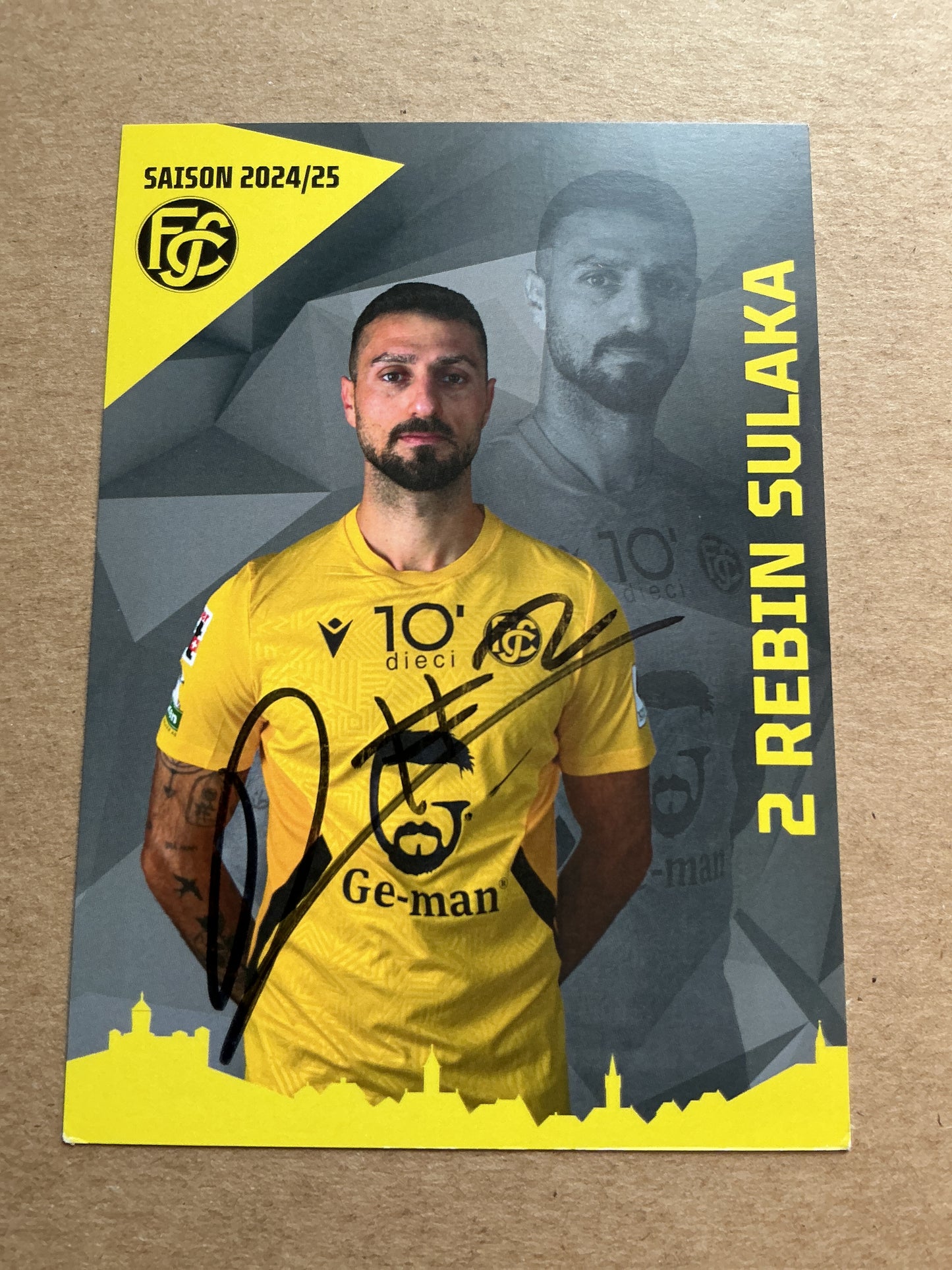 Rebin Sulaka, Iraq 🇮🇶 FC Schaffhausen 2024/25 hand signed