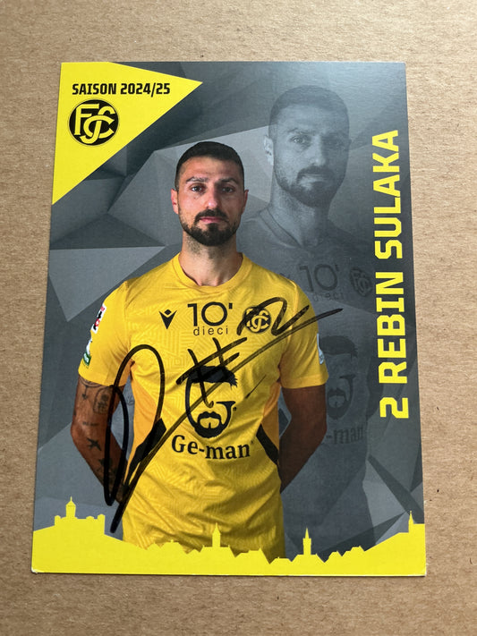 Rebin Sulaka, Iraq 🇮🇶 FC Schaffhausen 2024/25 hand signed
