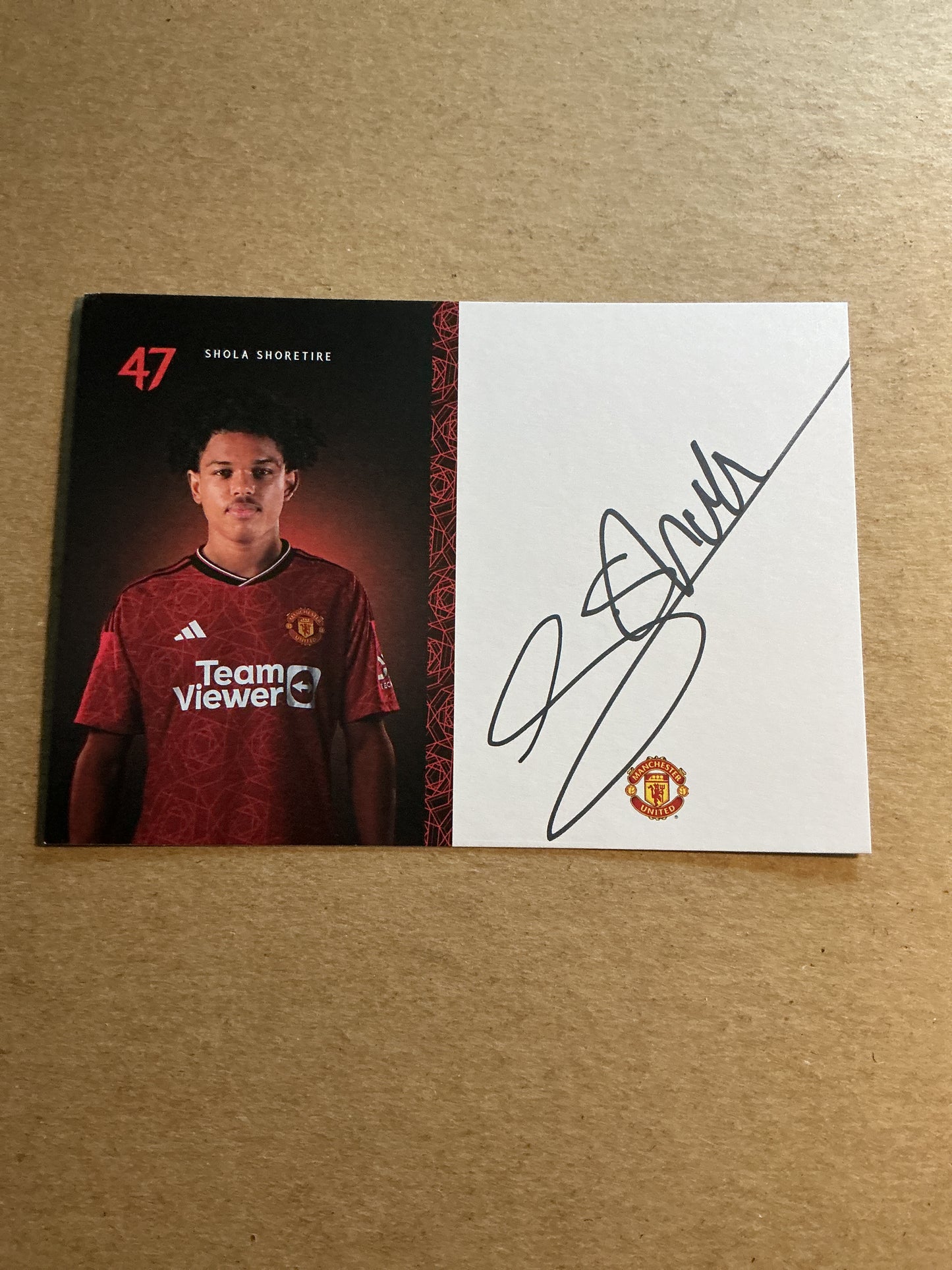 Shola Shoretire, England 🏴󠁧󠁢󠁥󠁮󠁧󠁿 Manchester United 2023/24 hand signed