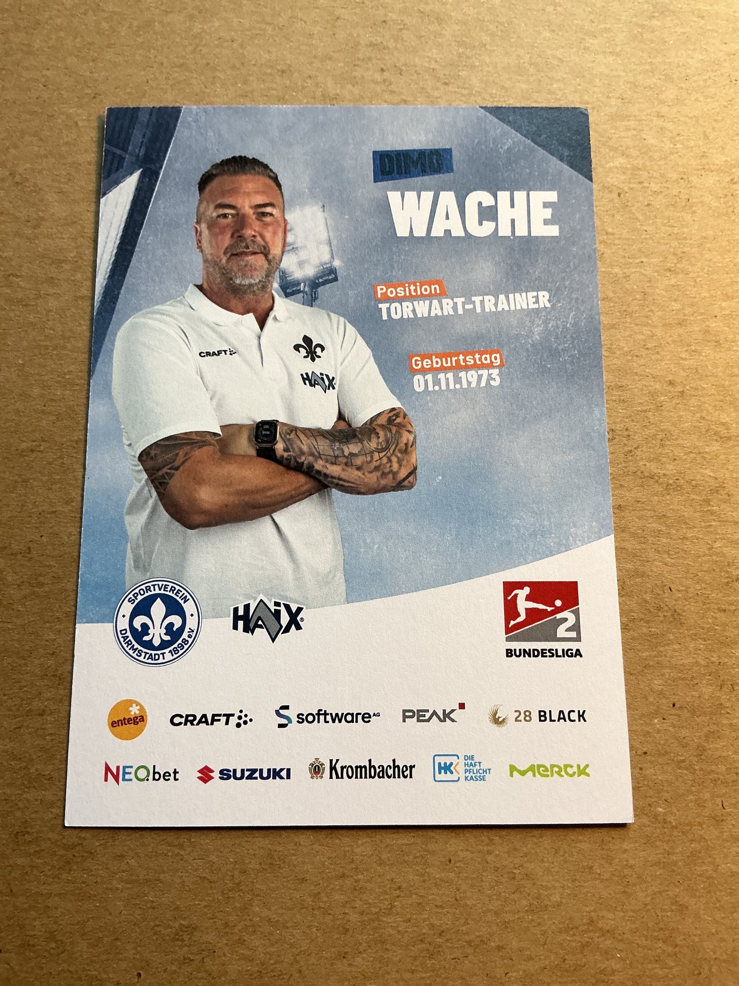 Dimo Wache, Germany 🇩🇪 SV Darmstadt 98 2023/24 hand signed