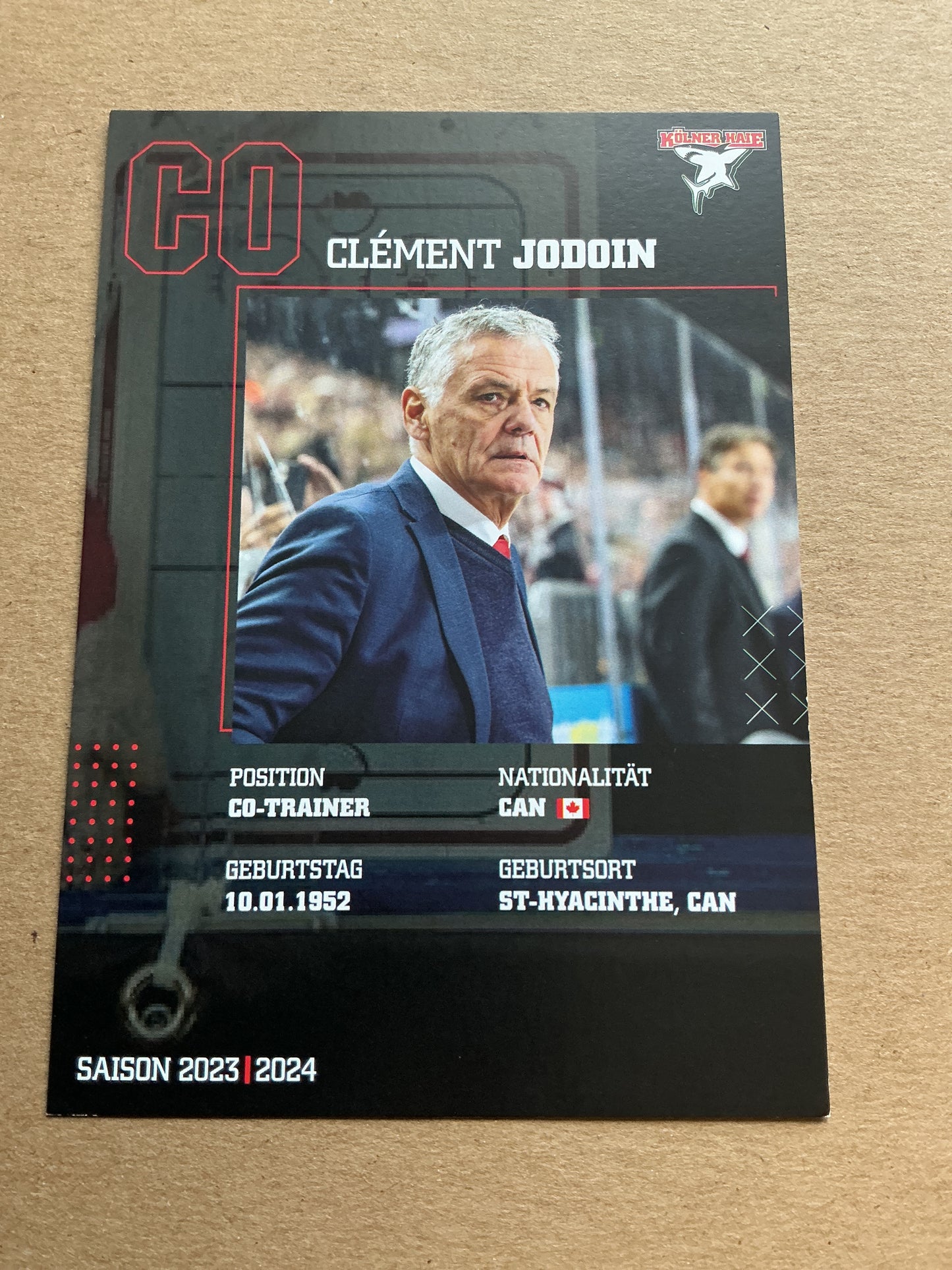 Clément Jodoin, Canada 🇨🇦 Kölner Haie 2023/24 hand signed