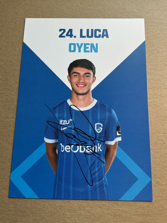 Luca Oyen, Belgium 🇧🇪 KRC Genk 2022/23 hand signed