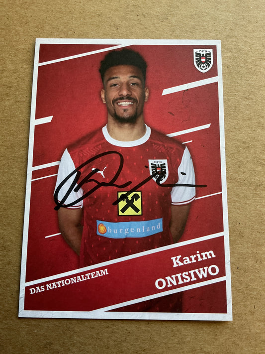 Karim Onisiwo, Austria 🇦🇹 2021 hand signed