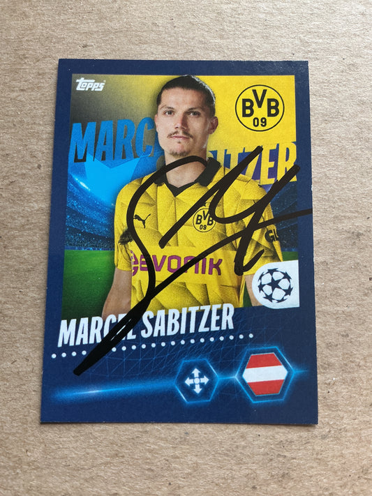 Marcel Sabitzer, Austria 🇦🇹 Borussia Dortmund 2023/24 Topps hand signed