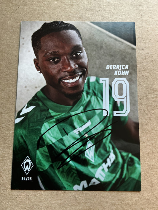 Derrick Köhn, Germany 🇩🇪 SV Werder Bremen 2024/25 hand signed
