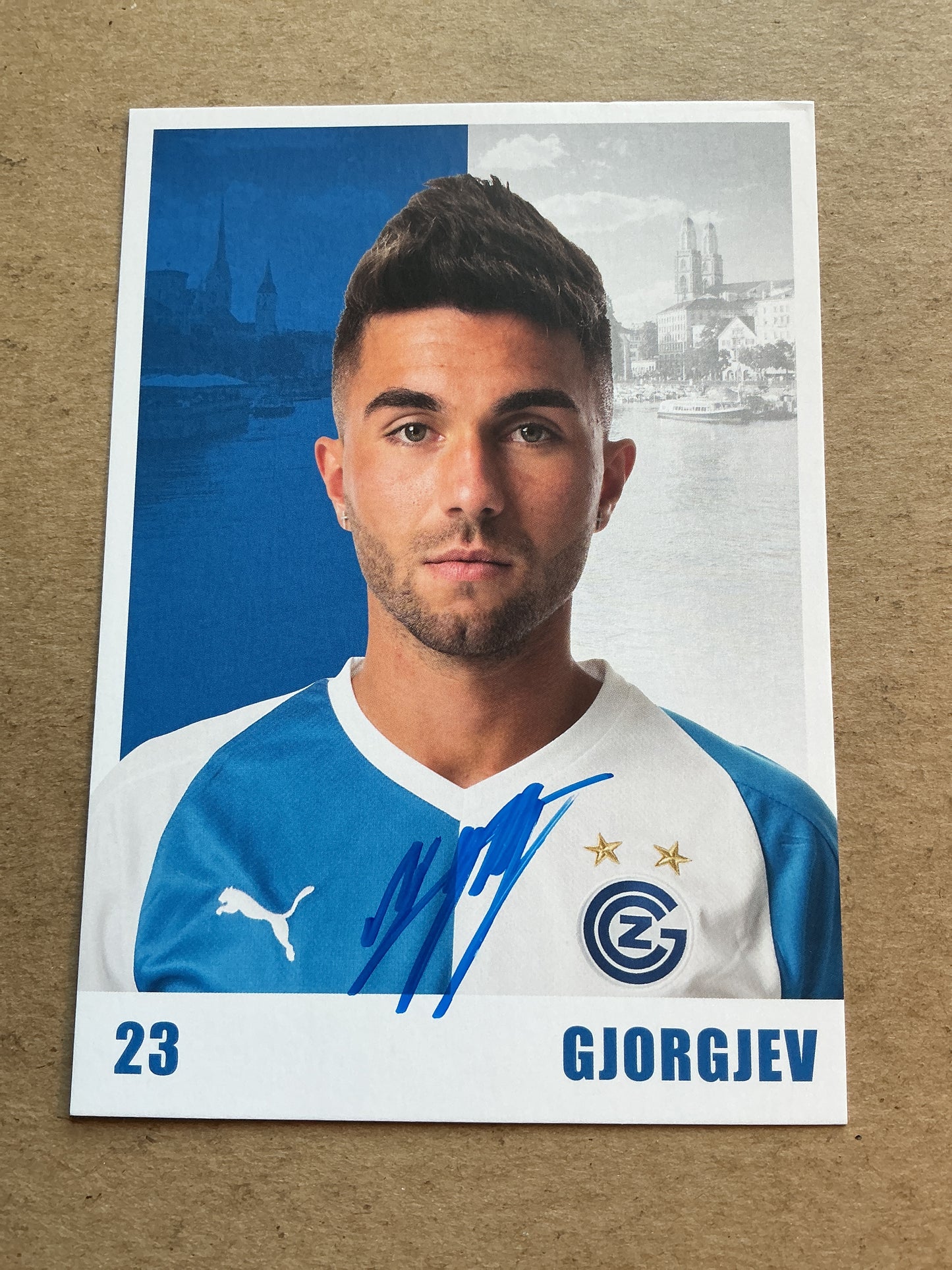 Nikola Gjorgjev, North Macedonia 🇲🇰 Grasshopper Zürich 2019/20 hand signed