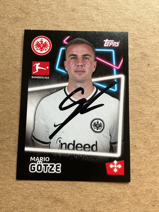 Mario Götze, Germany 🇩🇪 Eintracht Frankfurt 2022/23 Topps hand signed
