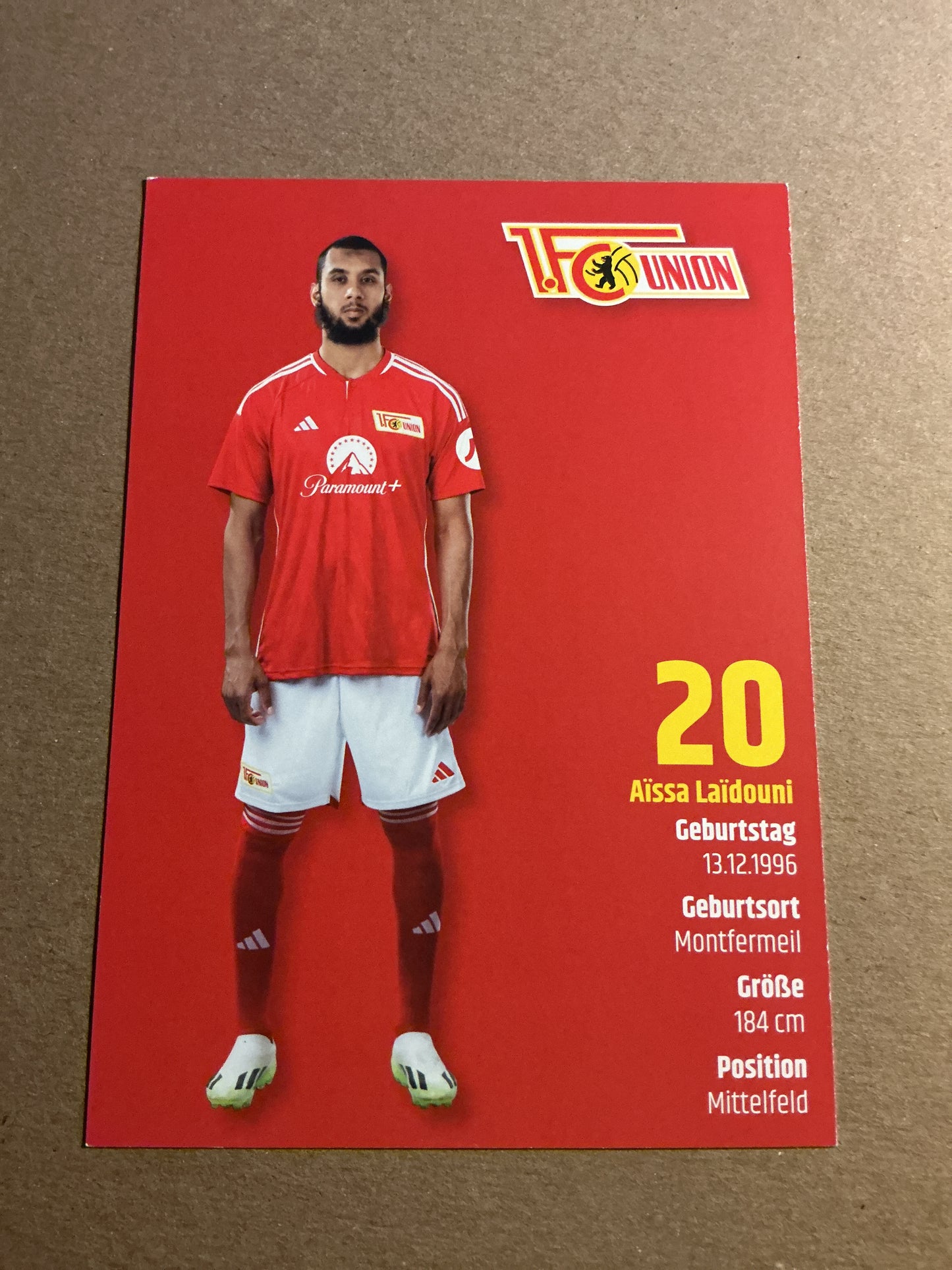 Aissa Laidouni, Tunisia 🇹🇳 1.FC Union Berlin 2023/24 hand signed