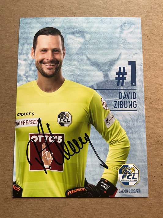 David Zibung, Switzerland 🇨🇭 FC Luzern 2020/21 hand signed